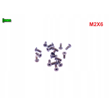 M2x6 śruba tytanowa imbusowa din 7991 tytan grade 2 s1,3/s1,5