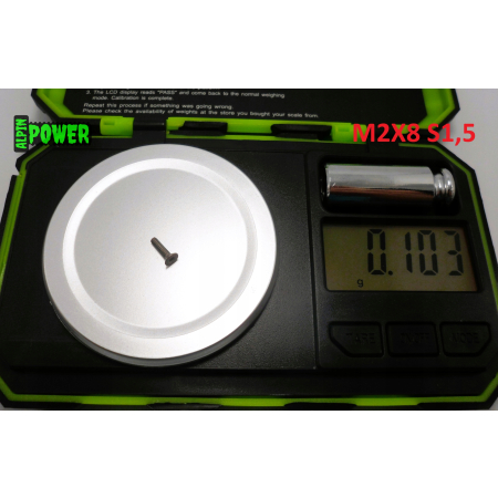 M2x8 śruba tytanowa imbusowa din 7991 tytan grade 2 s1,3/s1,5