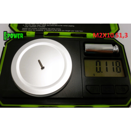 M2x10 śruba tytanowa imbusowa din 7991 tytan grade 2 s1,3/s1,5