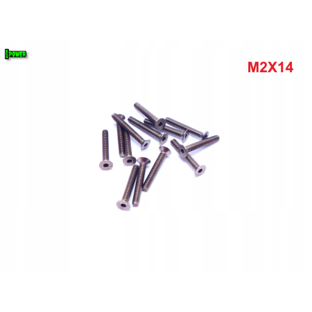 M2x14 śruba imbusowa tytan gr 2 din 7991 tytanowe śruby s1.3