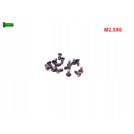 M2,5x6 śruba tytanowa imbusowa din 7991 tytan grade 2 s1,5/s2,0