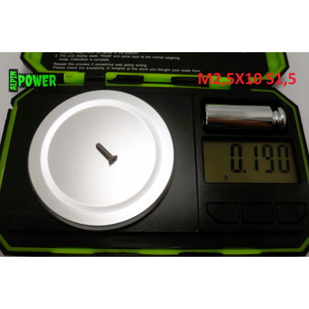 M2,5x10 śruba tytanowa imbusowa din 7991 tytan grade 2 s1,5/s2,0