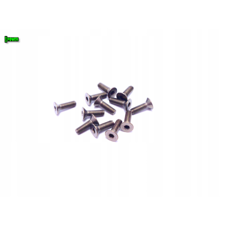 M3x10 śruba tytanowa z łbem stożkowym imbusowa din 7991 tytan grade 2