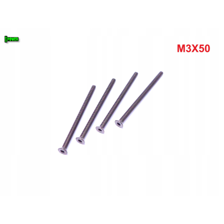 M3x50 śruba tytanowa z łbem stożkowym imbusowa din 7991 tytan grade 2