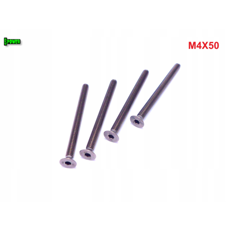 M4x50 śruba tytanowa z łbem stożkowym imbusowa din 7991 tytan grade 2