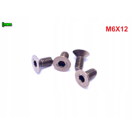 M6x12 śruba imbusowa din 7991 tytanowa grade 2