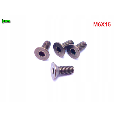 M6x15 śruba tytanowa z łbem stożkowym imbusowa din 7991 tytan grade 2