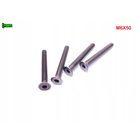 M6x50 śruba tytanowa z łbem stożkowym imbusowa din 7991 tytan grade 2