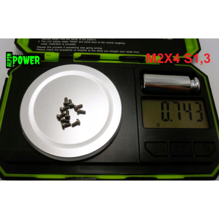 M2x4 śruba tytanowa z łbem kulistym imbusowa iso 7380 tytan gr 2 s1,3/1,5