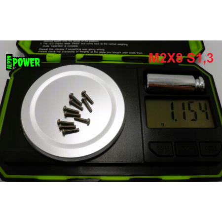 M2x8 śruba tytanowa z łbem kulistym imbusowa iso 7380 tytan grade2 s1,3/1,5