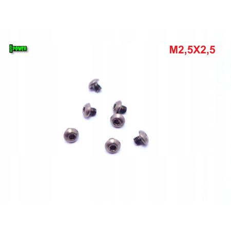 M2,5x2,5 śruba imbusowa iso 7380 tytanowa gr 2 śruby tytanowe