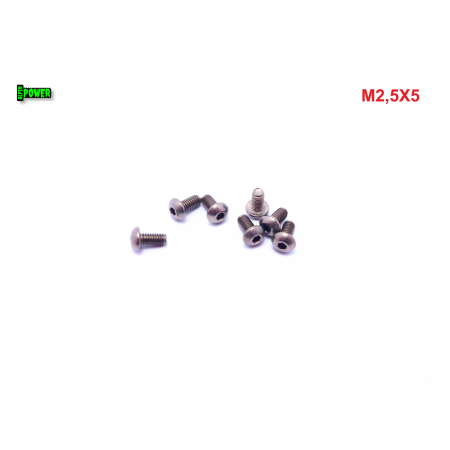M2,5x5 śruba imbusowa iso 7380 tytanowa gr 2 śruby tytanowe