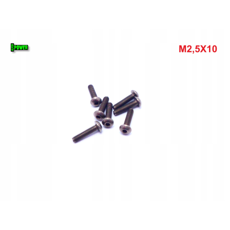 M2,5x10 śruba imbusowa iso 7380 tytanowa gr 2 śruby tytanowe