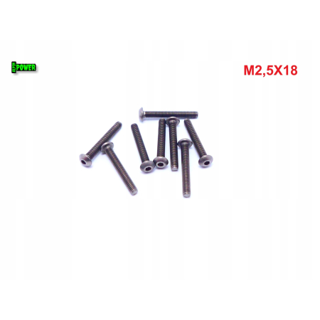 M2,5x18 śruba imbusowa iso 7380 tytanowa gr 2 śruby tytanowe