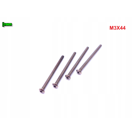 M3x44 śruba tytanowa z łbem kulistym imbusowa iso 7380 tytan grade 2