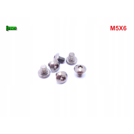 M5x6 śruba tytanowa z łbem kulistym imbusowa iso 7380 śrubki tytanowe gr 2