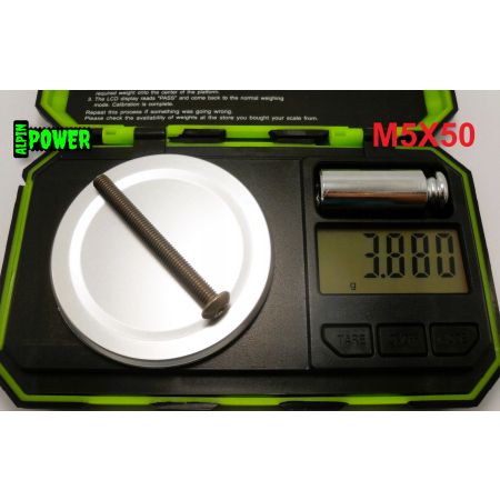 M5x50 śruba tytanowa z łbem kulistym imbusowa iso 7380 tytan grade 2