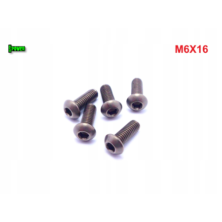 M6x16 śruba imbusowa iso 7380 tytanowa grade 2