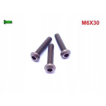 M6x30 śruba imbusowa iso 7380 tytanowa grade 2