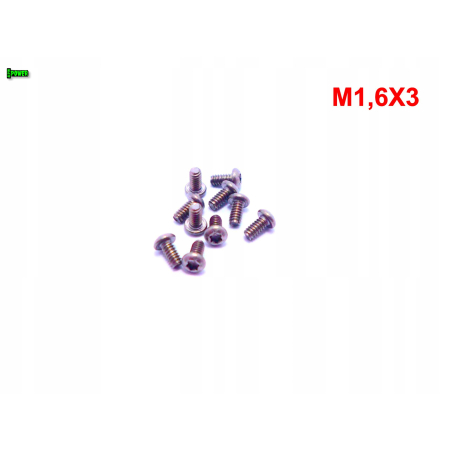 M1,6x3 śruba tytanowa torx iso 7380 tytanowa gr 2 śruby tytanowe torx