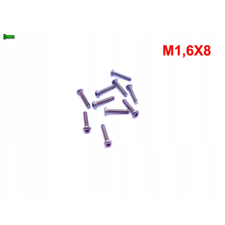 M1,6x8 śruba tytanowa torx iso 7380 tytanowa gr 2 śruby tytanowe torx