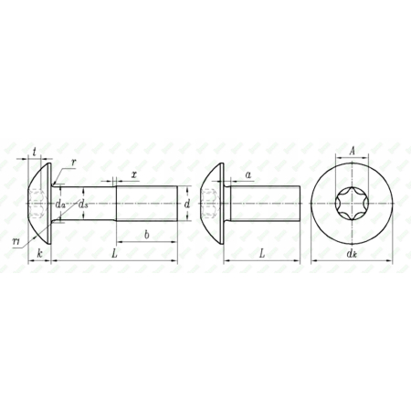 M2x8 śruba tytanowa torx iso 7380 tytanowa gr 2 śruby tytanowe torx