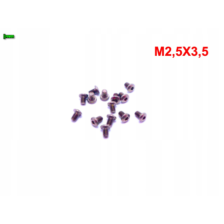 M2,5x3,5 śruba tytanowa torx iso 7380 tytanowa gr 2 śruby tytanowe torx