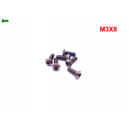 M3x8 śruba tytanowa torx iso 7380 tytan gr 2 śruby tytanowe torx śrubki
