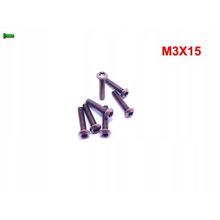 M3x15 śruba tytanowa torx iso 7380 tytan gr 2 śruby tytanowe torx śrubki