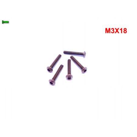 M3x18 śruba tytanowa torx iso 7380 tytan gr 2 śruby tytanowe torx śrubki