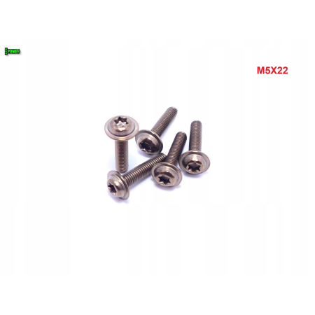 M5x22 śruba tytanowa torx iso 7380 tytan gr 2 śruby tytanowe torx śrubki