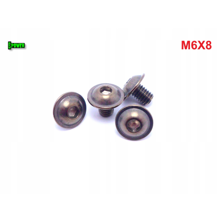 M6x8 śruba tytanowa z łbem kulistym imbusowa iso 7380-2 tytan grade 2