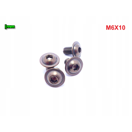 M6x10 śruba tytanowa z łbem kulistym imbusowa iso 7380-2 tytan grade 2