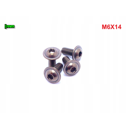 M6x14 śruba tytanowa z łbem kulistym imbusowa iso 7380-2 tytan grade 2