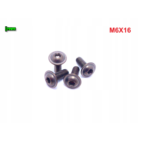 M6x16 śruba tytanowa z łbem kulistym imbusowa iso 7380-2 tytan grade 2