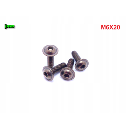 M6x20 śruba tytanowa z łbem kulistym imbusowa iso 7380-2 tytan grade 2