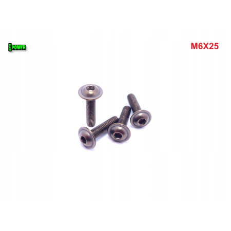 M6x25 śruba tytanowa z łbem kulistym imbusowa iso 7380-2 tytan grade 2