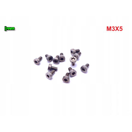 M3x5 śruba tytanowa z łbem walcowym obniżonym torx din7984tx śruby tytanowe