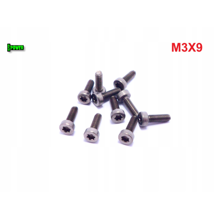 M3x9 śruba tytanowa z łbem walcowym obniżonym torx din7984tx śruby tytanowe