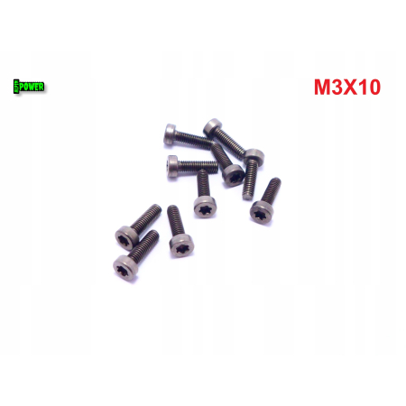 M3x10 śruba tytanowa z łbem walcowym obniżonym torx din7984tx śruby tytanowe