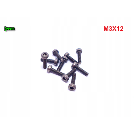 M3x12 śruba tytanowa z łbem walcowym obniżonym torx din7984tx śruby tytanowe