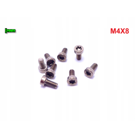 M4x8 śruba tytanowa z łbem walcowym obniżonym torx din7984tx śruby tytanowe
