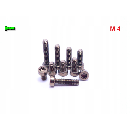 M4x8 śruba tytanowa z łbem walcowym obniżonym torx din7984tx śruby tytanowe