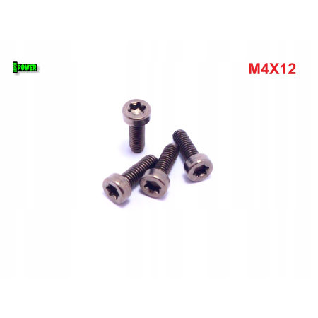M4x12 śruba tytanowa z łbem walcowym obniżonym torx din7984tx śruby tytanowe