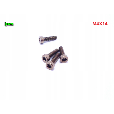 M4x14 śruba tytanowa z łbem walcowym obniżonym torx din7984tx śruby tytanowe