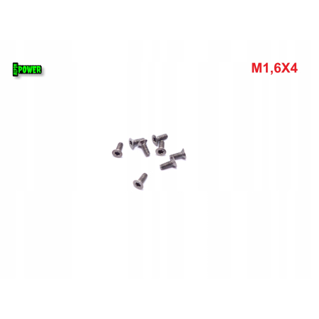 M1,6x4 śruba tytanowa z łbem stożkowym torx din7991tx śruby tytanowe gr2