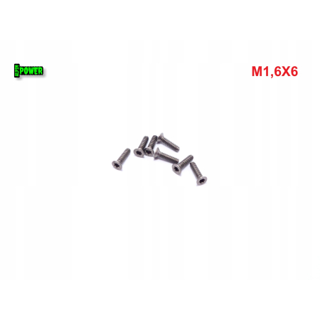 M1,6x6 śruba tytanowa z łbem stożkowym torx din7991tx śruby tytanowe gr2