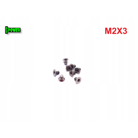 M2x3 śruba tytanowa z łbem stożkowym torx din7991tx śruby tytanowe gr2