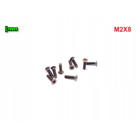 M2x8 śruba tytanowa z łbem stożkowym torx din7991tx śruby tytanowe gr2