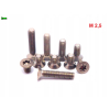 M2,5x6 śruba tytanowa z łbem stożkowym torx din7991tx śruby tytanowe gr 2